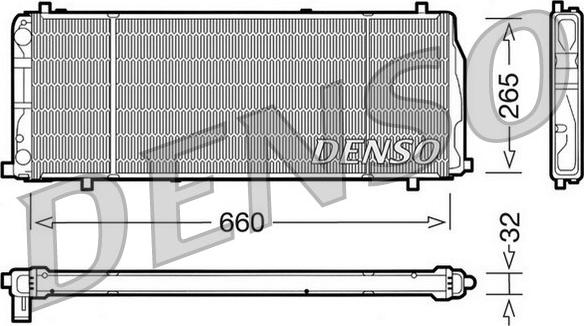 Denso DRM02004 - Радиатор, охлаждение двигателя unicars.by