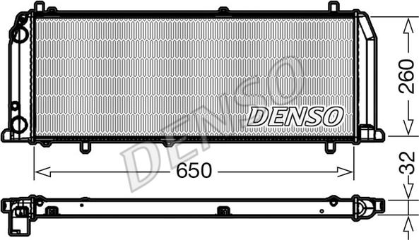 Denso DRM02008 - Радиатор, охлаждение двигателя unicars.by