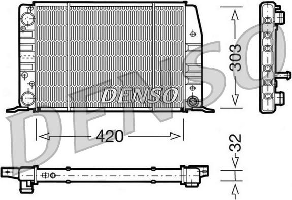 Denso DRM02012 - Радиатор, охлаждение двигателя unicars.by