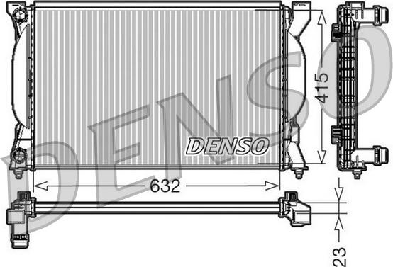 Denso DRM02035 - Радиатор, охлаждение двигателя unicars.by