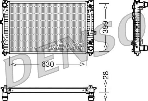 Denso DRM02031 - Радиатор, охлаждение двигателя unicars.by