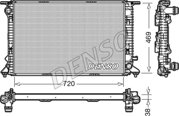 Denso DRM02024 - Радиатор, охлаждение двигателя unicars.by