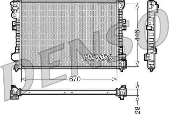 Denso DRM07050 - Радиатор, охлаждение двигателя unicars.by