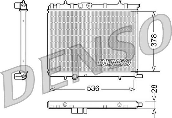 Denso DRM07021 - Радиатор, охлаждение двигателя unicars.by