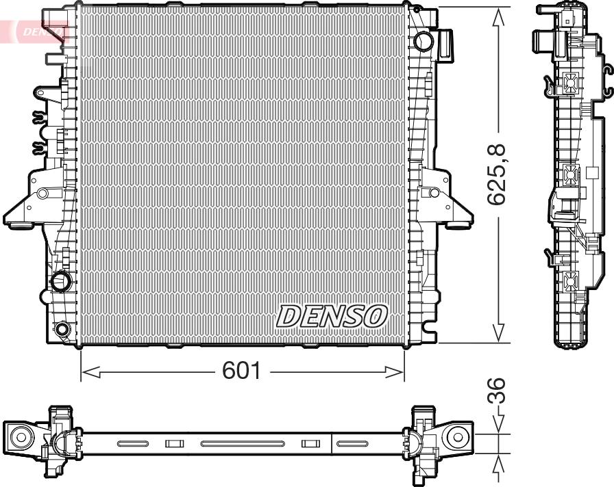 Denso DRM14004 - Радиатор, охлаждение двигателя unicars.by