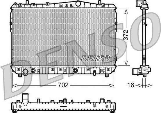 Denso DRM15002 - Радиатор, охлаждение двигателя unicars.by