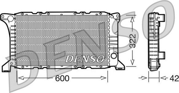 Denso DRM10097 - Радиатор, охлаждение двигателя unicars.by