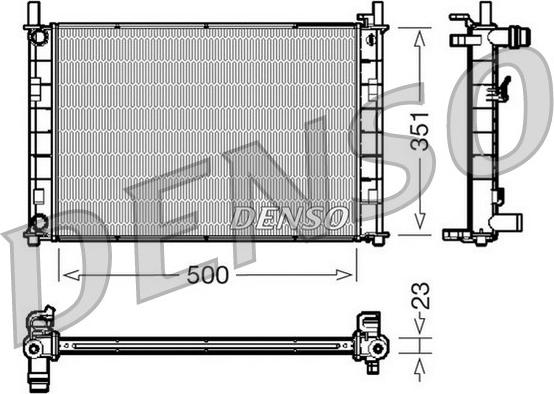 Denso DRM10046 - Радиатор, охлаждение двигателя unicars.by