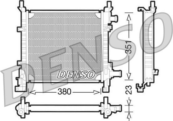 Denso DRM10061 - Радиатор, охлаждение двигателя unicars.by