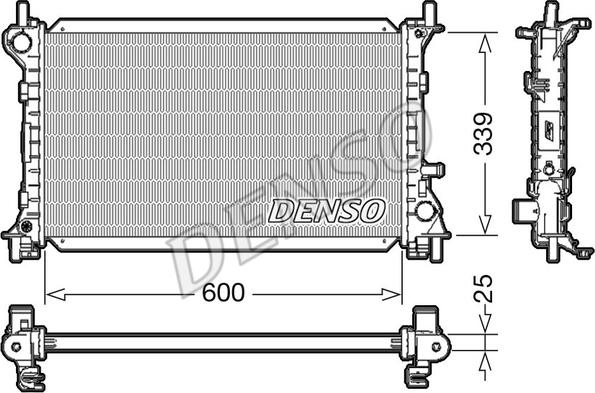 Denso DRM10003 - Радиатор, охлаждение двигателя unicars.by