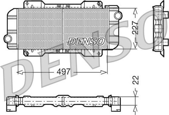 Denso DRM10019 - Радиатор, охлаждение двигателя unicars.by