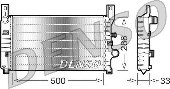 Denso DRM10034 - Радиатор, охлаждение двигателя unicars.by