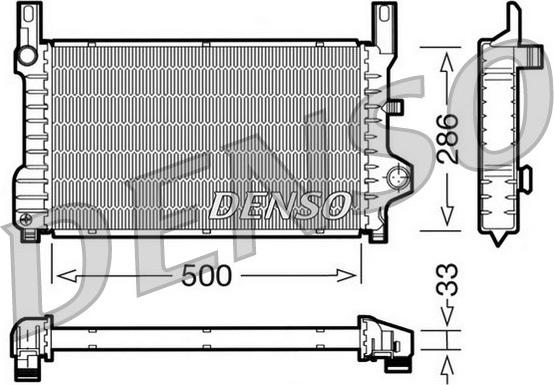 Denso DRM10036 - Радиатор, охлаждение двигателя unicars.by