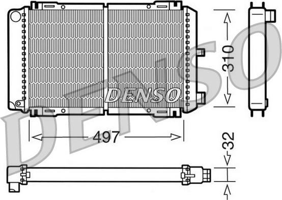 Denso DRM10031 - Радиатор, охлаждение двигателя unicars.by