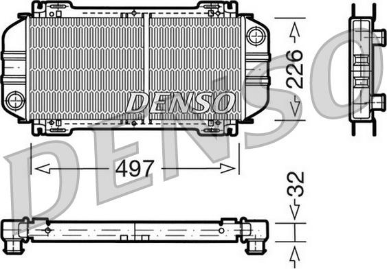 Denso DRM10033 - Радиатор, охлаждение двигателя unicars.by