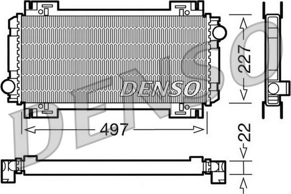 Denso DRM10032 - Радиатор, охлаждение двигателя unicars.by