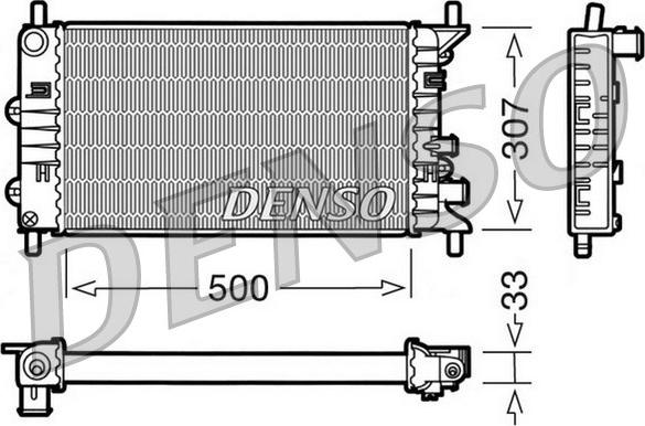 Denso DRM10024 - Радиатор, охлаждение двигателя unicars.by