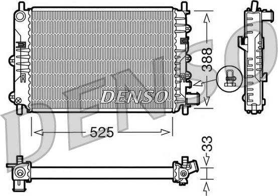 Denso DRM10025 - Радиатор, охлаждение двигателя unicars.by