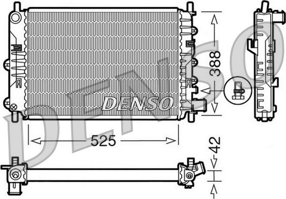 Denso DRM10026 - Радиатор, охлаждение двигателя unicars.by