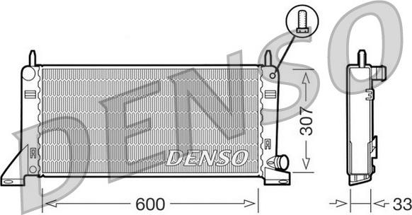 Denso DRM10020 - Радиатор, охлаждение двигателя unicars.by