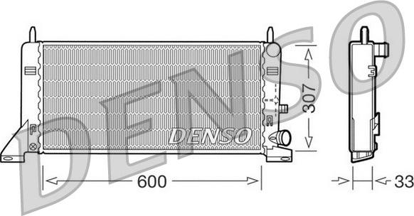 Denso DRM10023 - Радиатор, охлаждение двигателя unicars.by