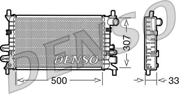 Denso DRM10027 - Радиатор, охлаждение двигателя unicars.by