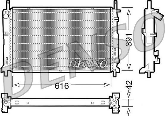 Denso DRM10071 - Радиатор, охлаждение двигателя unicars.by