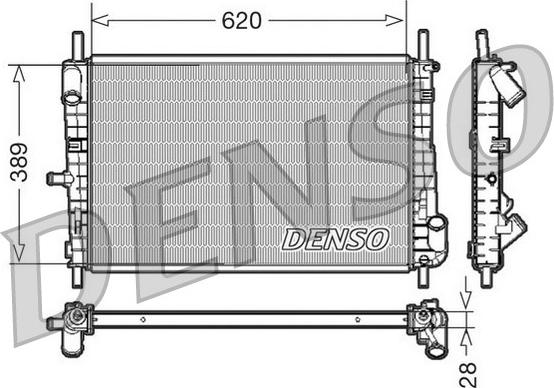 Denso DRM10072 - Радиатор, охлаждение двигателя unicars.by