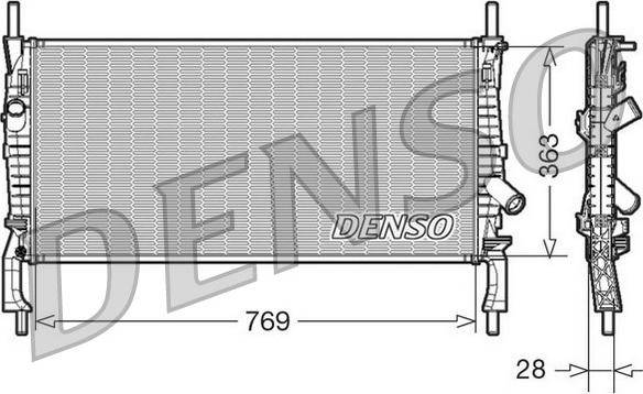 Denso DRM10106 - Радиатор, охлаждение двигателя unicars.by