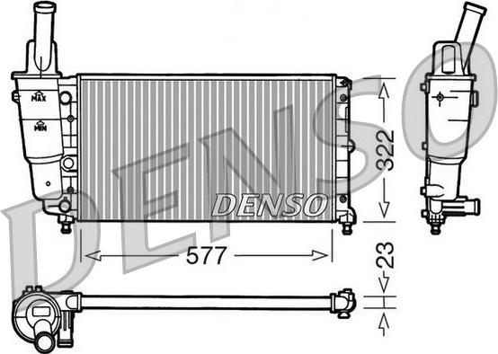 Denso DRM13004 - Радиатор, охлаждение двигателя unicars.by