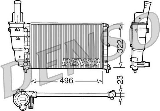 Denso DRM13003 - Радиатор, охлаждение двигателя unicars.by