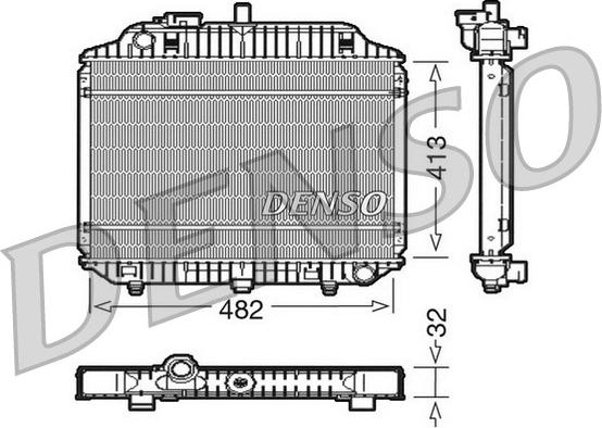 Denso DRM17010 - Радиатор, охлаждение двигателя unicars.by