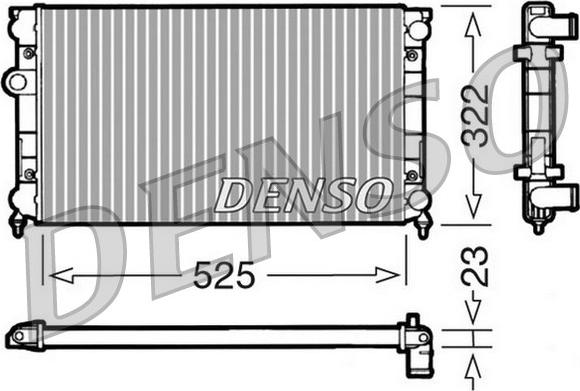 Denso DRM32006 - Радиатор, охлаждение двигателя unicars.by