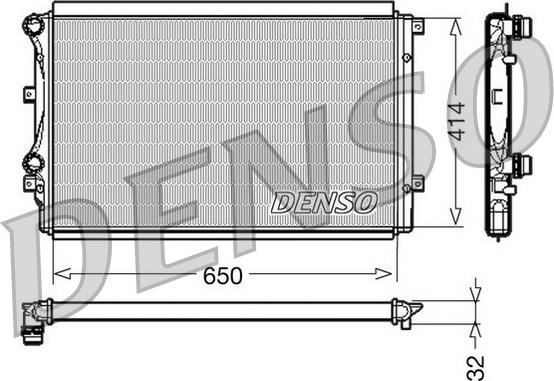 Denso DRM32015 - Радиатор, охлаждение двигателя unicars.by