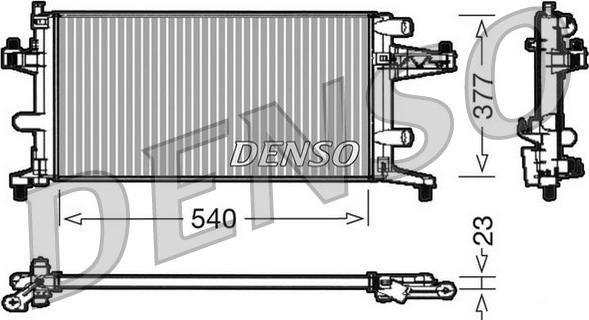 Denso DRM20040 - Радиатор, охлаждение двигателя unicars.by