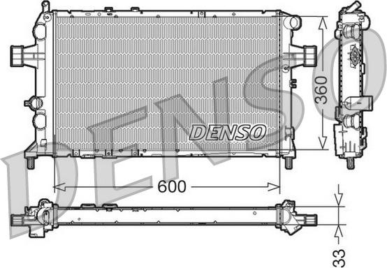 Denso DRM20018 - Радиатор, охлаждение двигателя unicars.by