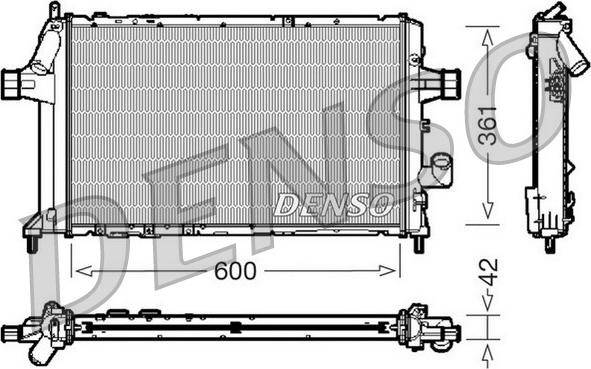 Denso DRM20085 - Радиатор, охлаждение двигателя unicars.by