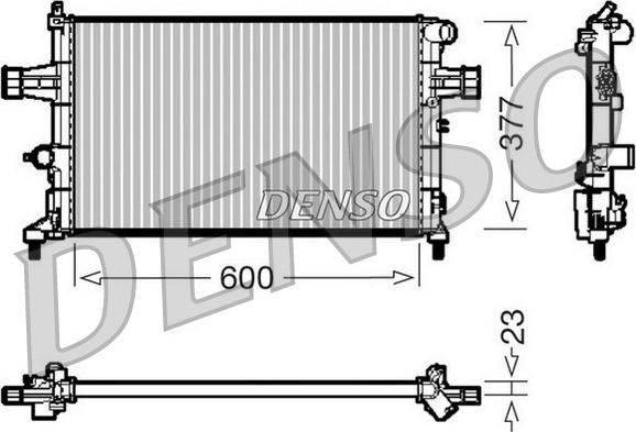 Denso DRM20083 - Радиатор, охлаждение двигателя unicars.by