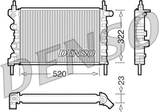 Denso DRM20031 - Радиатор, охлаждение двигателя unicars.by