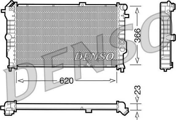 Denso DRM20020 - Радиатор, охлаждение двигателя unicars.by