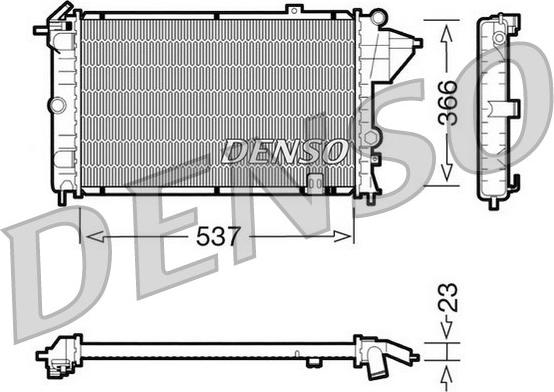 Denso DRM20023 - Радиатор, охлаждение двигателя unicars.by