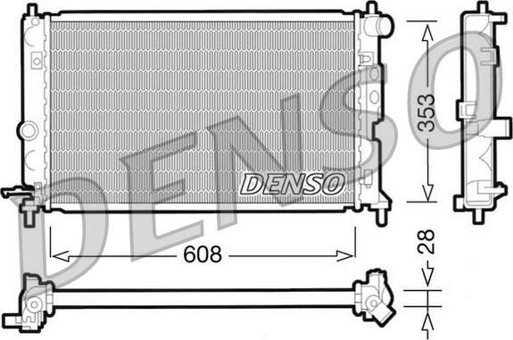 Denso DRM20027 - Радиатор, охлаждение двигателя unicars.by