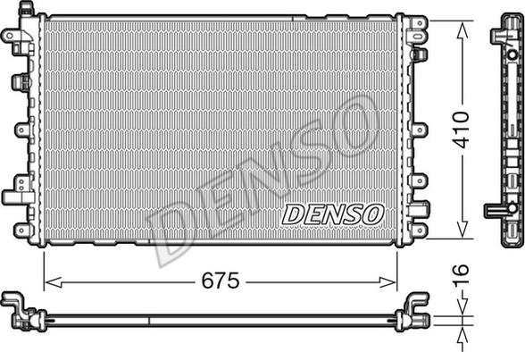 Denso DRM20113 - Радиатор, охлаждение двигателя unicars.by