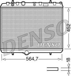 Denso DRM21055 - Радиатор, охлаждение двигателя unicars.by