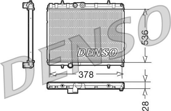 Denso DRM21056 - Радиатор, охлаждение двигателя unicars.by