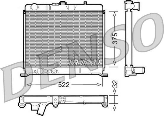 Denso DRM21060 - Радиатор, охлаждение двигателя unicars.by