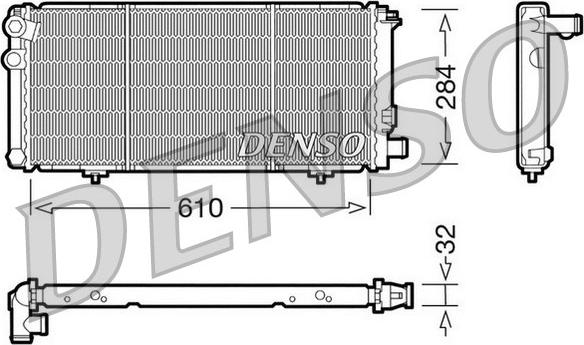 Denso DRM21010 - Радиатор, охлаждение двигателя unicars.by