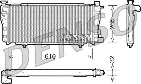 Denso DRM21012 - Радиатор, охлаждение двигателя unicars.by