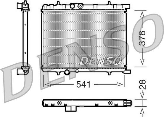 Denso DRM21032 - Радиатор, охлаждение двигателя unicars.by