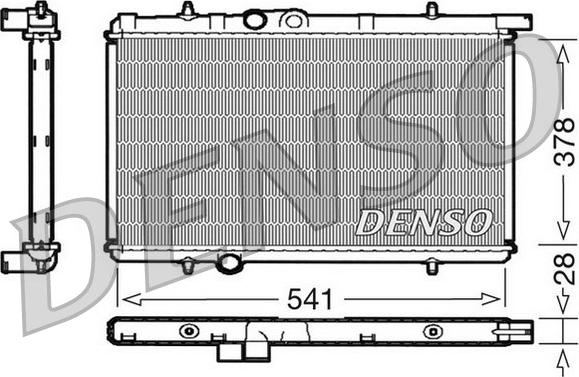 Denso DRM21021 - Радиатор, охлаждение двигателя unicars.by